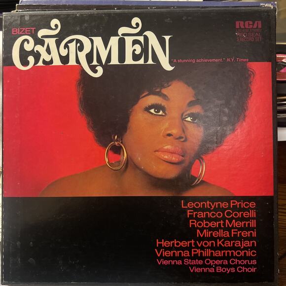 BIZET CARMEN 3-LP BOX SET EX+ VINYL + BOOK RCA RED SEAL 1964 ULTRASONIC CLEAN!! - Picture 1 of 16